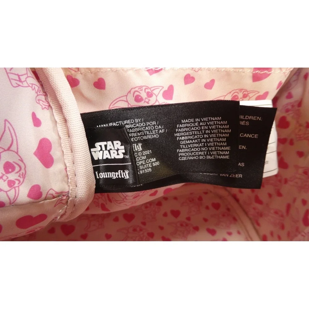 Star Wars Baby Yoda Grogu Heart Mini Backpack - Valentines Day Mint/Pink -  Used